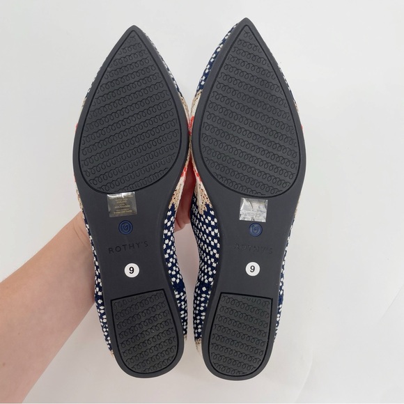 Rare Sapphire Floral Print Rothys Flat Point Shoes - Picture 6 of 6